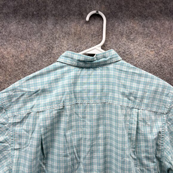 Patagonia Shirt Mens Medium Green Plaid Short Sleeve Vented Fishing Outdoor - Picture 3 of 10